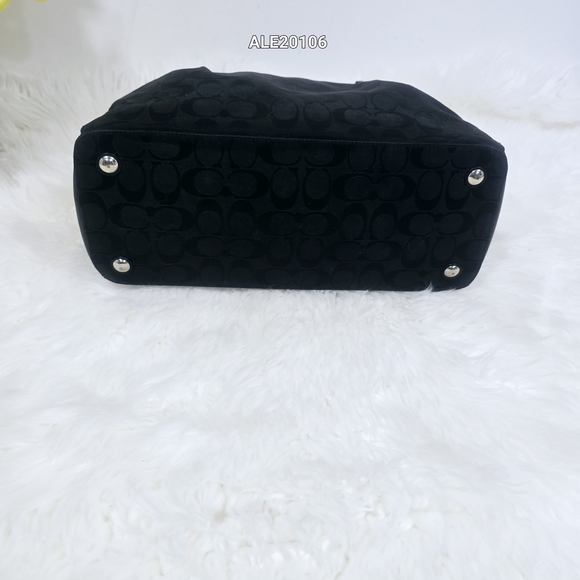 Coach Colette Carryall Black Signature Satchel Bag - Picture 8 of 17